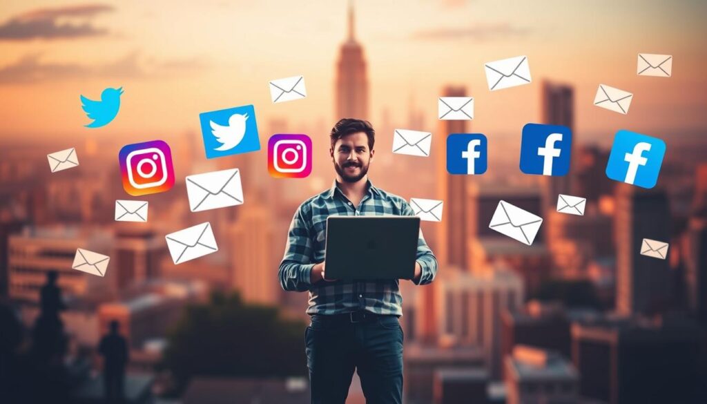 email list growth for writers through social media