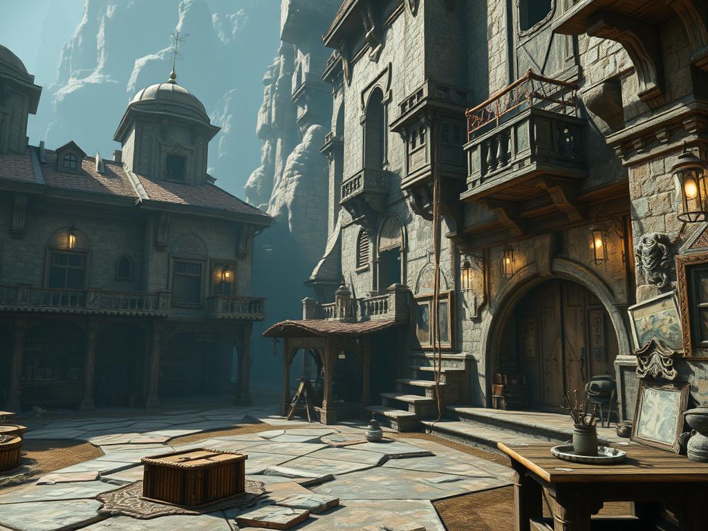 Close-up of detailed game environment inspiring writer to beat writer's block Close-up of detailed game environment inspiring writer to beat writer's block