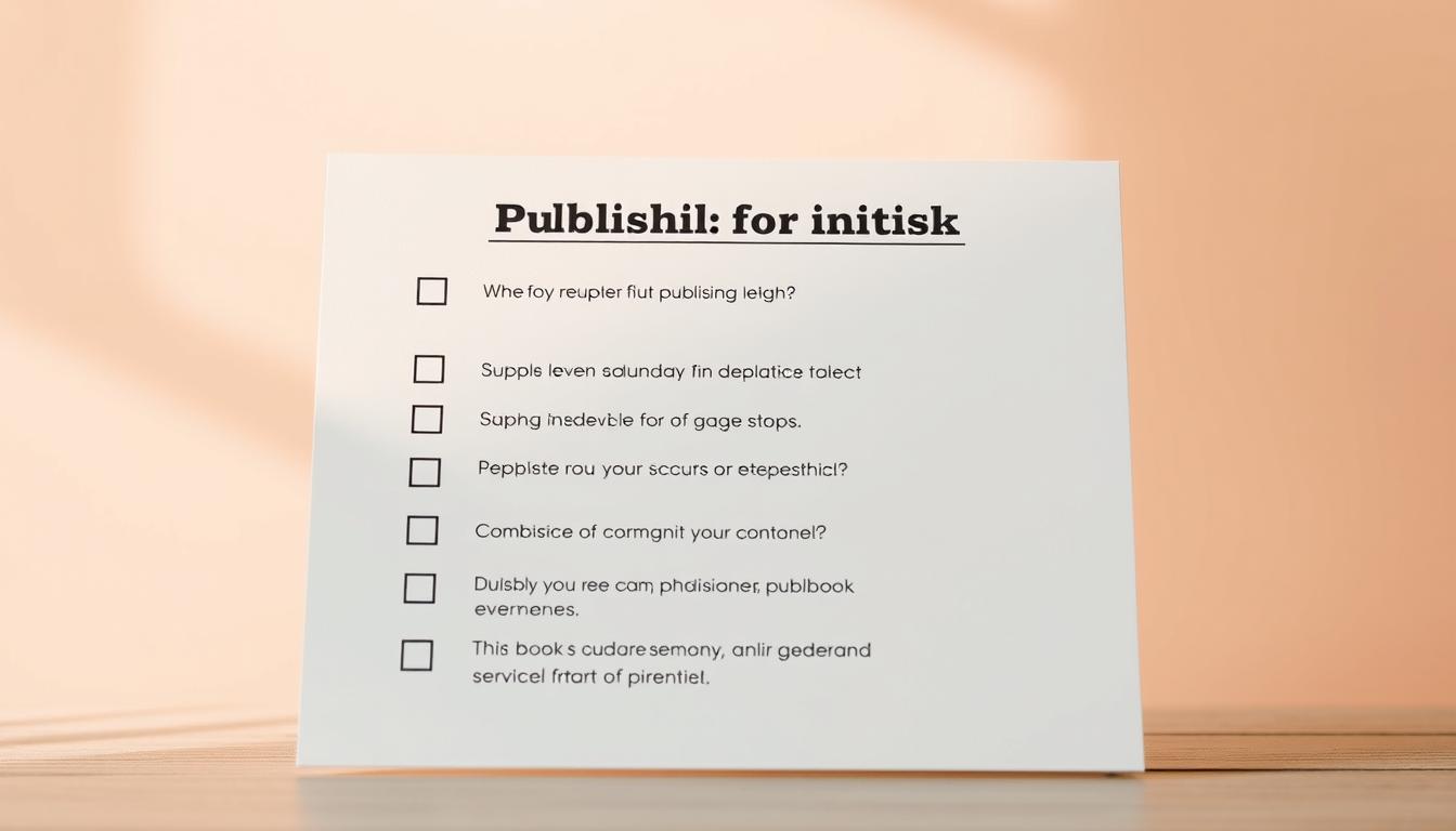 publishing a book checklist