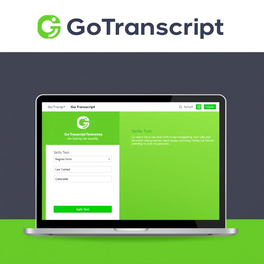 GoTranscript application page and logo