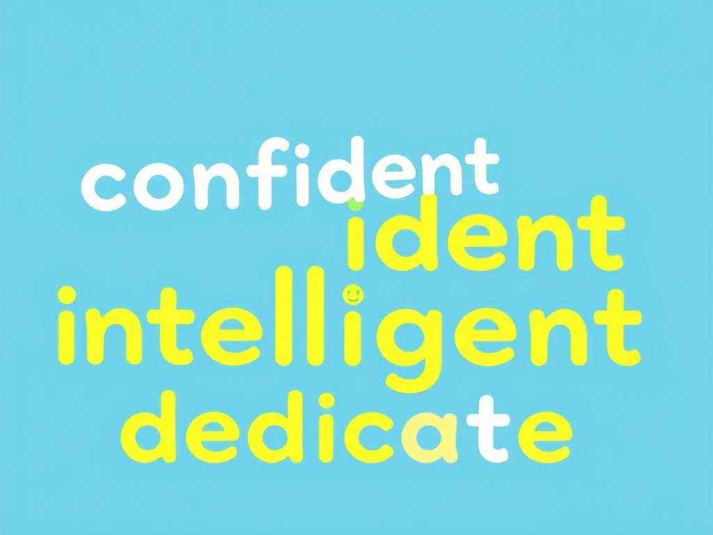 Positive connotative words with happy expressions