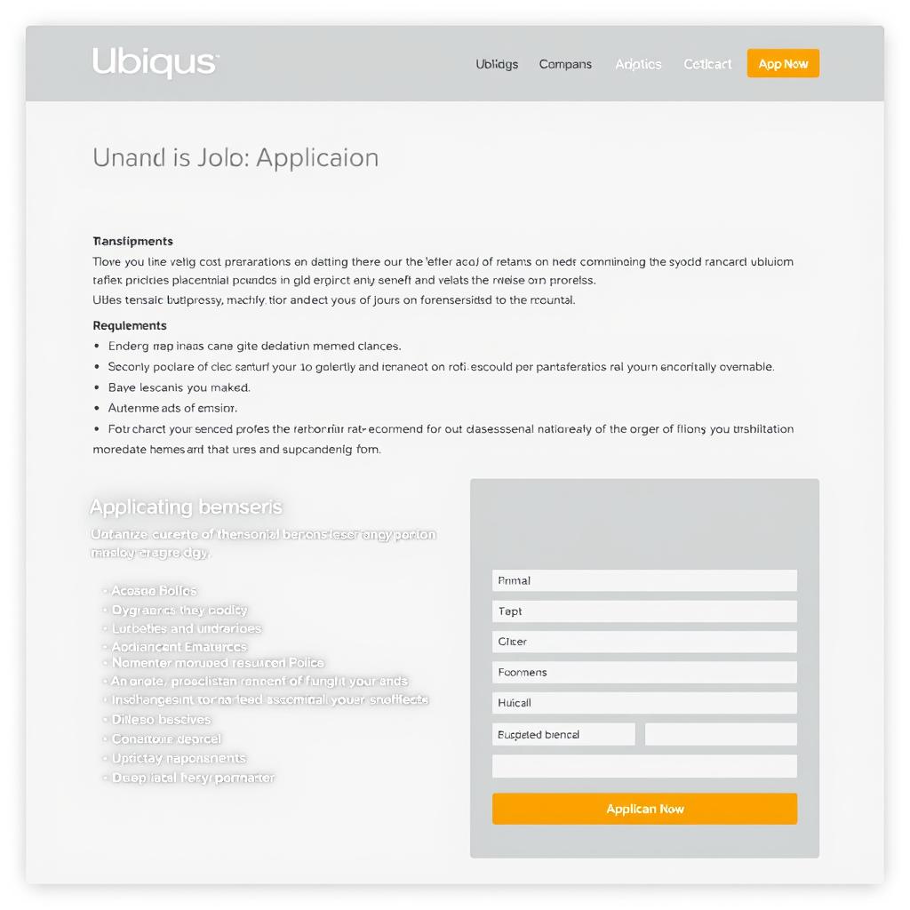 Ubiqus transcription job application page