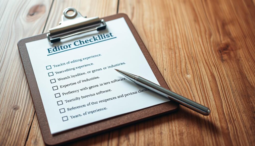 editor qualifications checklist