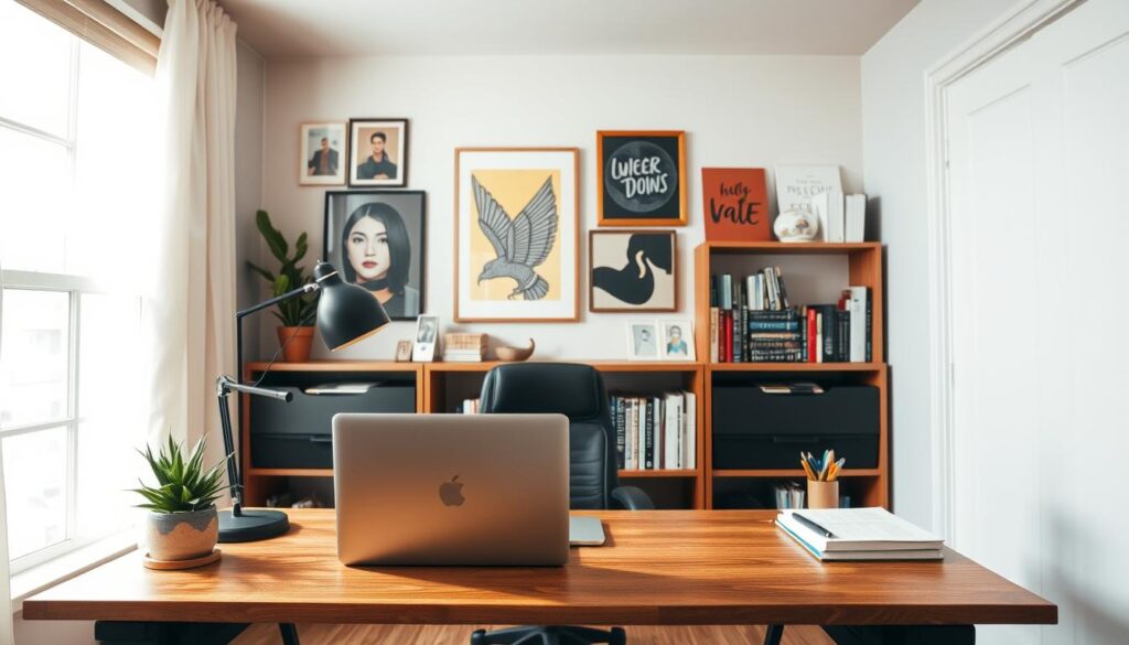 organized writing space